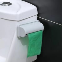 Image 4 of Kitchen Roll Storage Box – Wall-Mount Trash Bag Holder & Film Dispenser with Shelf , No Drilling R