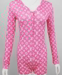 Pink LV Designer Inspired Onesie