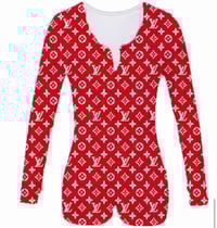 Red LV Designer Inspired Onesie
