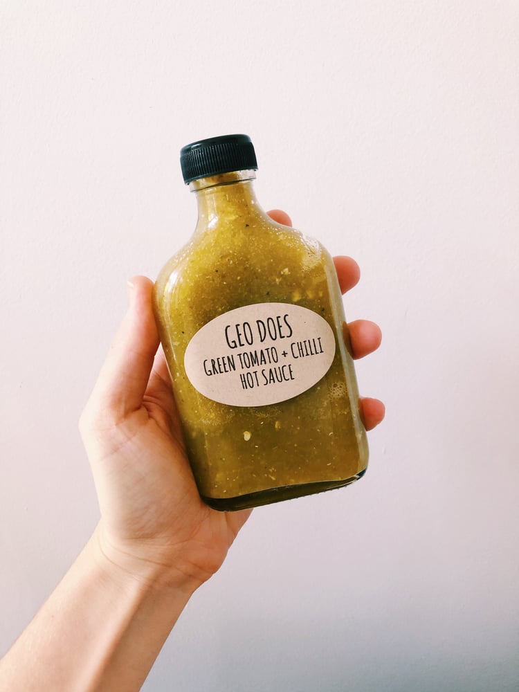 Image of Green Tomato + Chilli Hot Sauce