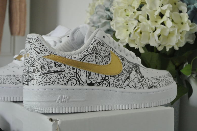 Image of Custom Nike Air Force 1 DOODLE Trainers  | MADE TO ORDER |