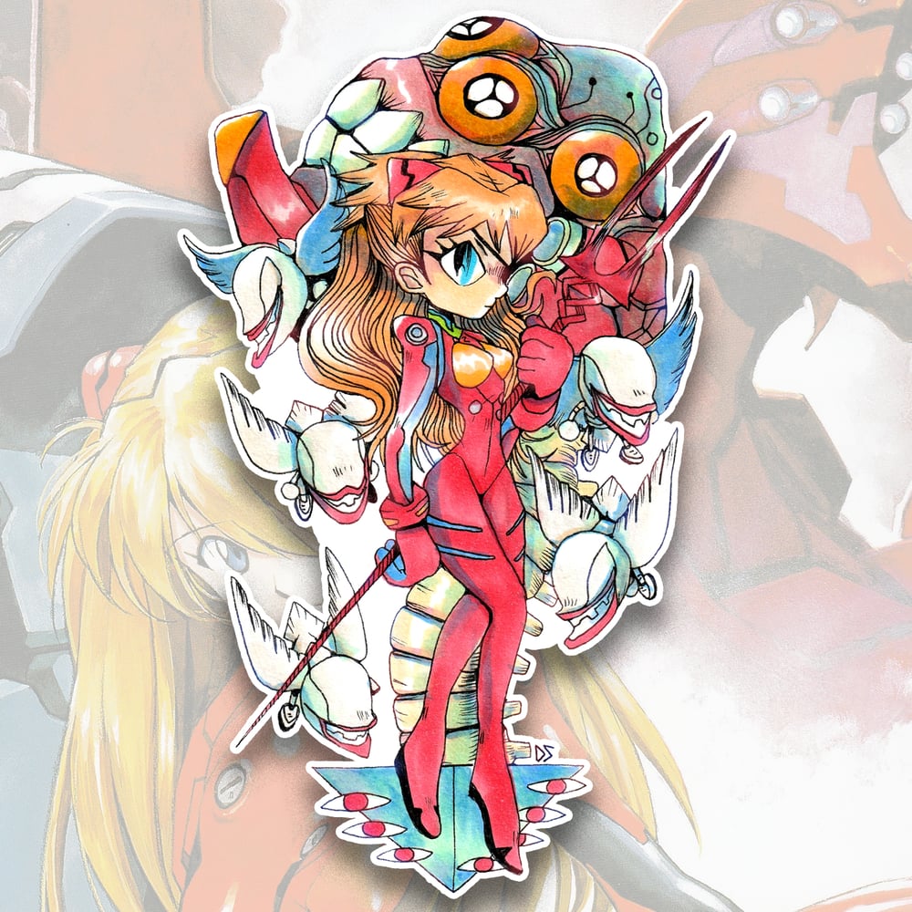 Image of Asuka Langley Evangelion Sticker
