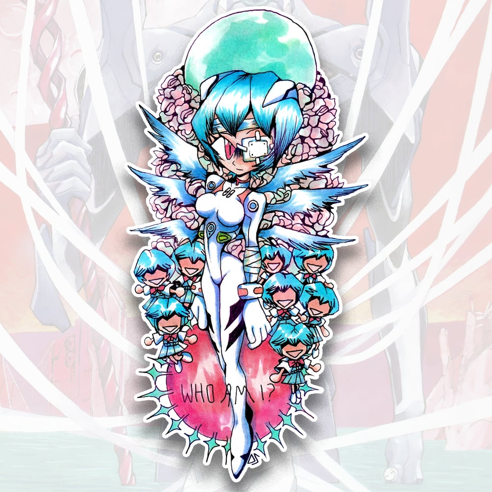 Image of Rei Ayanami Evangelion Sticker