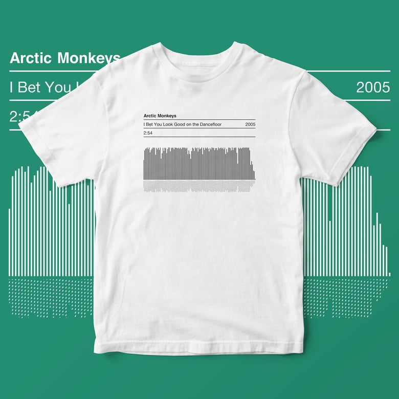 Image of Arctic Monkeys, I Bet You Look Good on the Dancefloor, sound wave T Shirt