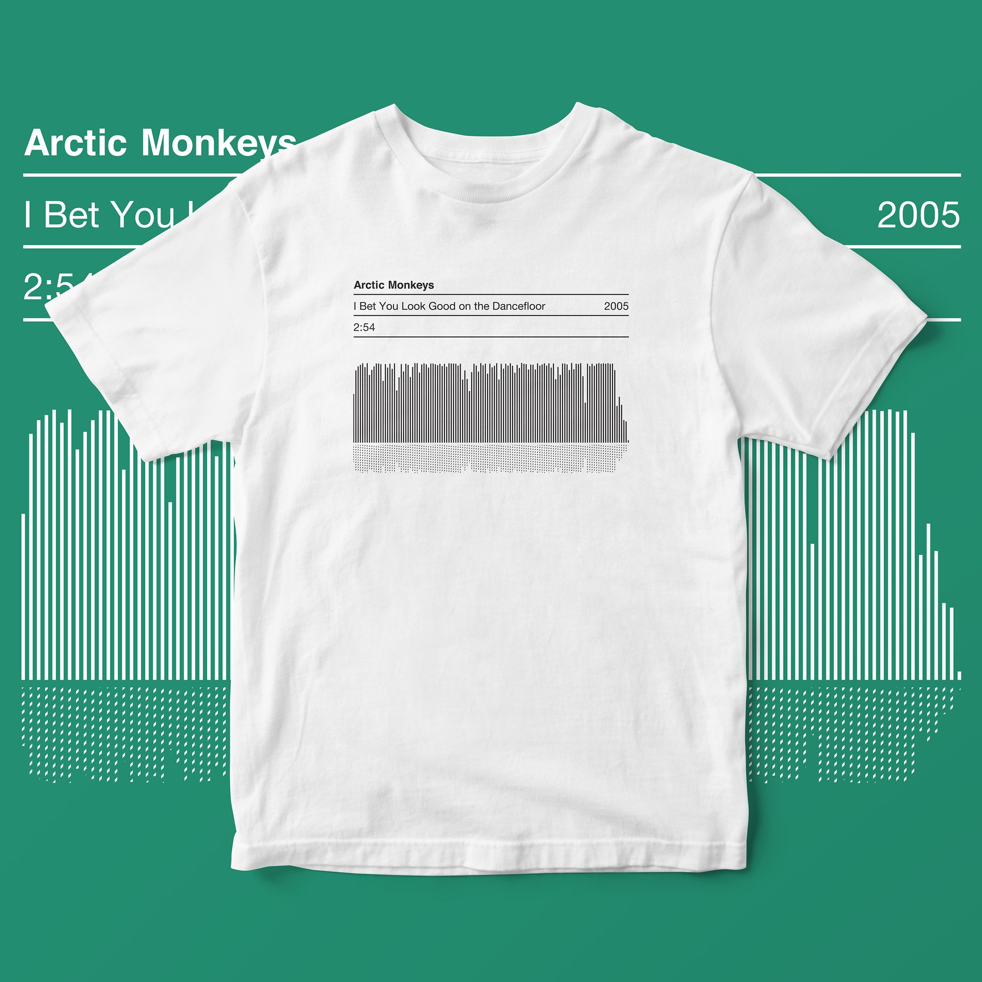 Arctic Monkeys I Bet You Look Good On The Dancefloor Sound Wave T Shirt Serigrafica7585