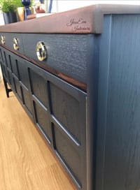 Image 3 of Mid Century Modern Vintage Retro NATHAN SIDEBOARD painted in Navy Blue