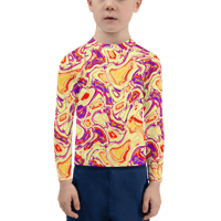 Image 1 of TALKING ROCKS CITRUS KIDS RASH GUARD TOP