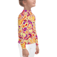 Image 2 of TALKING ROCKS CITRUS KIDS RASH GUARD TOP