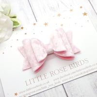 Image 1 of Pink Velvet Bow - Choice of Headband or Clip