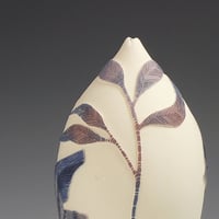 Image 2 of Angelfish & weed ceramic sgraffito vessel