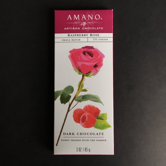Image of Amano Chocolate Raspberry Rose 55% Dark Chocolate
