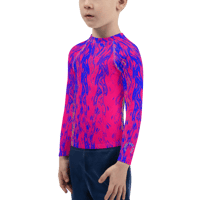 Image 3 of DRAGON'S BREATH FUCHSIA KIDS RASH GUARD TOP