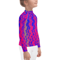 Image 2 of DRAGON'S BREATH FUCHSIA KIDS RASH GUARD TOP