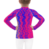 Image 1 of DRAGON'S BREATH FUCHSIA KIDS RASH GUARD TOP