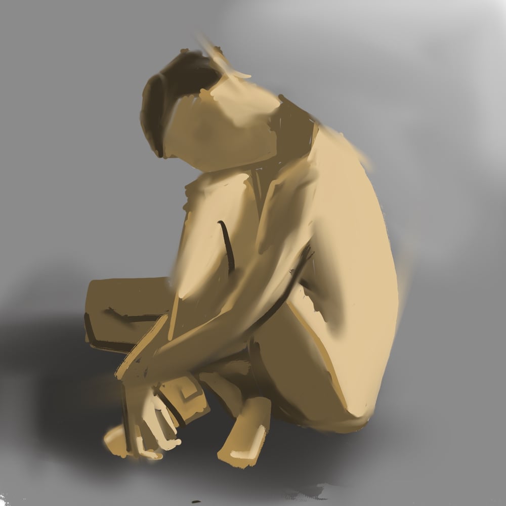 Image of Resting upon the knee