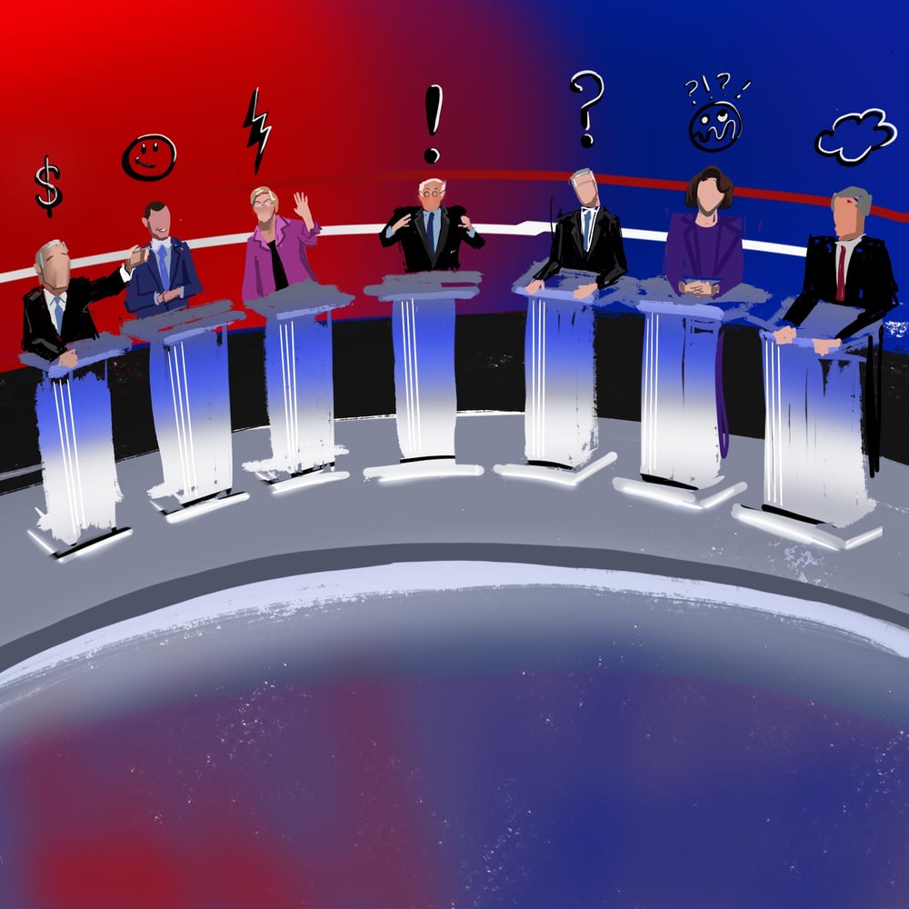 Image of 2020 Debate stage