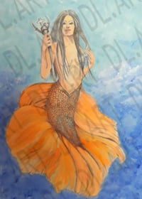Mermaid Warrior in color