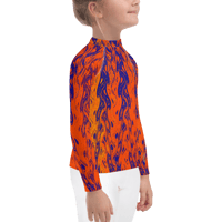 Image 4 of DRAGON'S BREATH TANGERINE KIDS RASH GUARD TOP