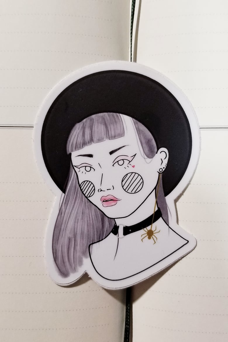 Image of goth girl (sticker)