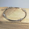 Sterling silver textured bangle bracelet