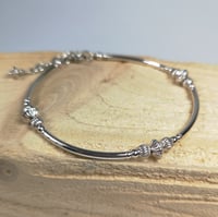 Image 4 of Sterling silver textured bangle bracelet