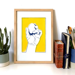 Frail (Yellow & Blue) - A4 Giclée print