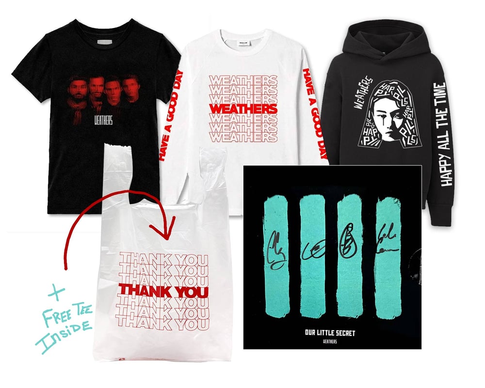 Image of MISC BUNDLE #3 + Free SS Tee Inside "Thank You" Bag - - - Weathers "Glitz" Tee (S, M, XL Only)