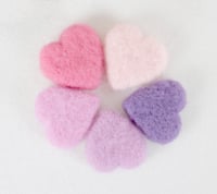 Felted Hearts - Pink shades (5)