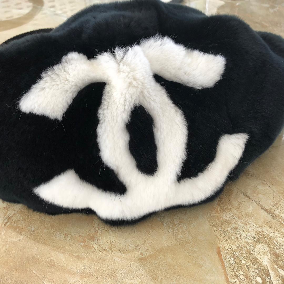 fur chanel fanny pack