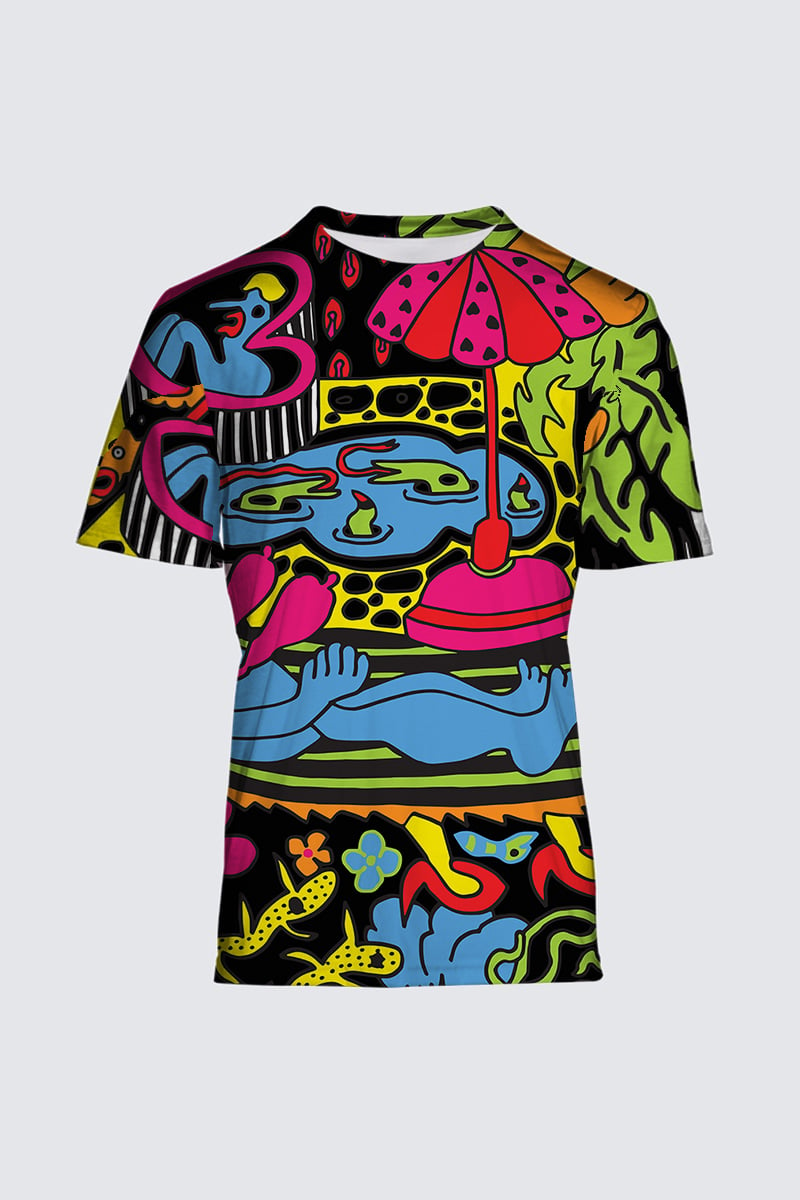 Image of 'Paradise Garden' Artist Exclusive (Limited Edition) Tee by Bud Snow,  all-over-print