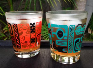 Image of Marquesan Tiki Pattern Mai Tai Glass - Set of 4