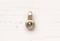 Image of Icy grey stone pendant. 18k gold. Stump