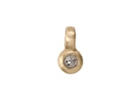 Image 1 of Icy grey stone pendant. 18k gold. Stump