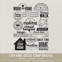 Stay Home Stamp Brushes (Digital)