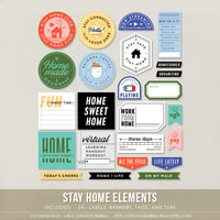 Image 1 of Stay Home Elements (Digital)