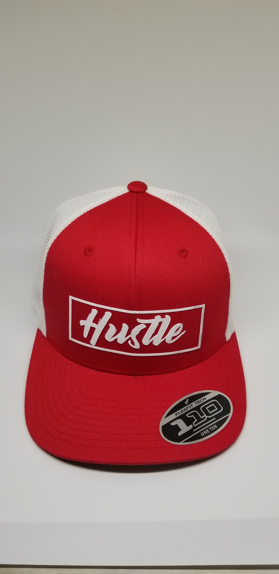 Image of Red and White 2 Tone HUSTLE Cap