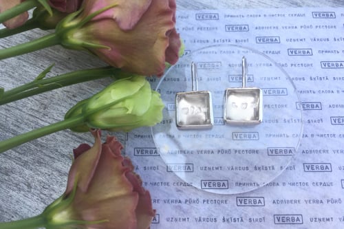 Image of "Let there be light" silver earrings with rock crystals · FIAT LUX ·