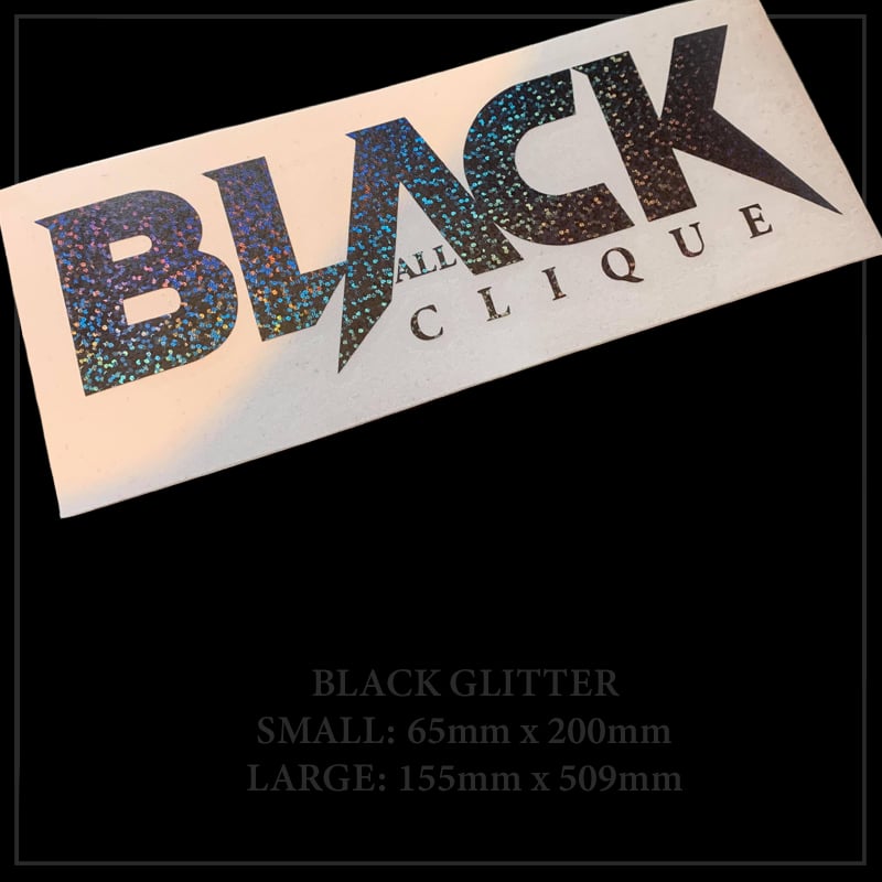 Vinyl Large Stickers | All Black Clique