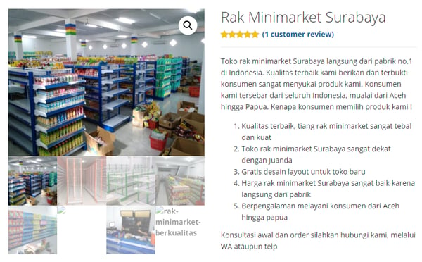 Image of Toko Rak Minimarket Di Surabaya