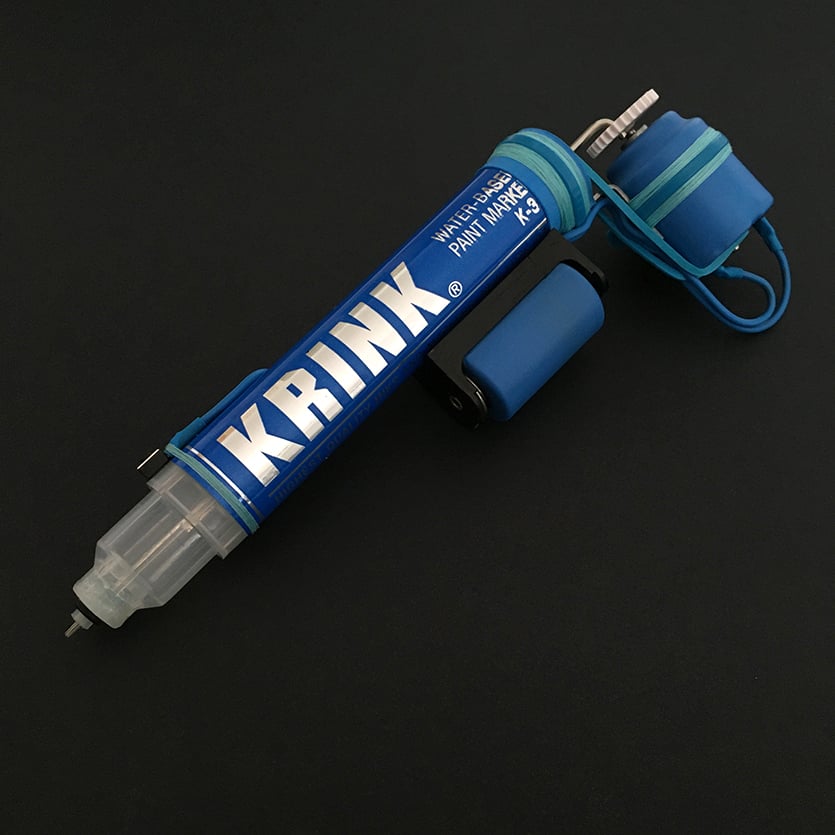 Image of Blue Krink handmade prison tattoo machine