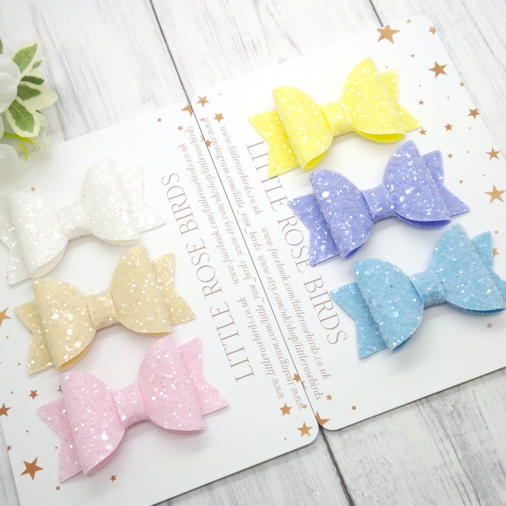 CHOOSE YOUR COLOUR - Sugar Frosted Glitter Bow 