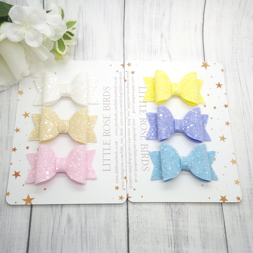 CHOOSE YOUR COLOUR - Sugar Frosted Glitter Bow 