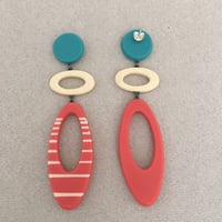 Image 2 of long maxi elliptical earrings