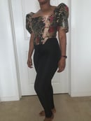 Image of Puff-Sleeve Bustier Crop Top
