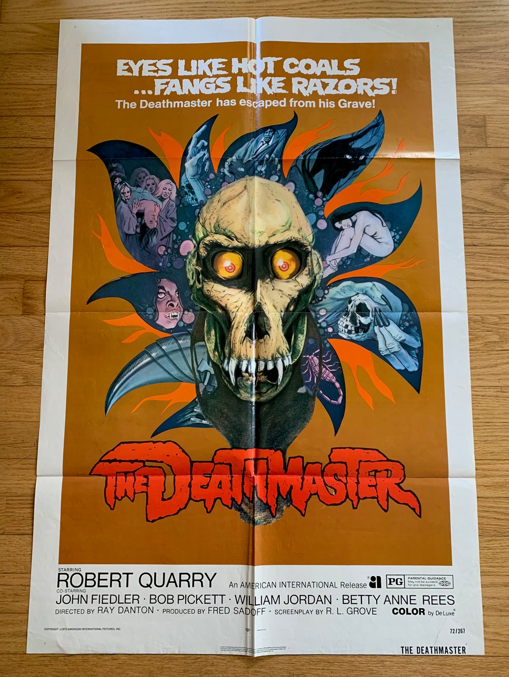 1972 THE DEATHMASTER Original U.S. One Sheet Movie Poster 