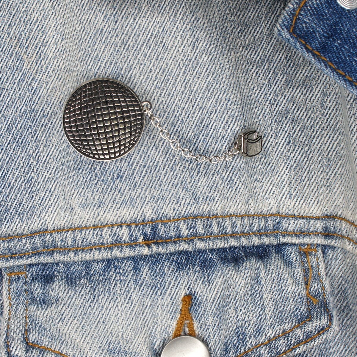 Disco Ball and Chain Enamel Pin