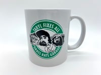 Image 2 of Taryl & Co Coffee Mug! Taryl Fixes All / Grass Rats Garage logo