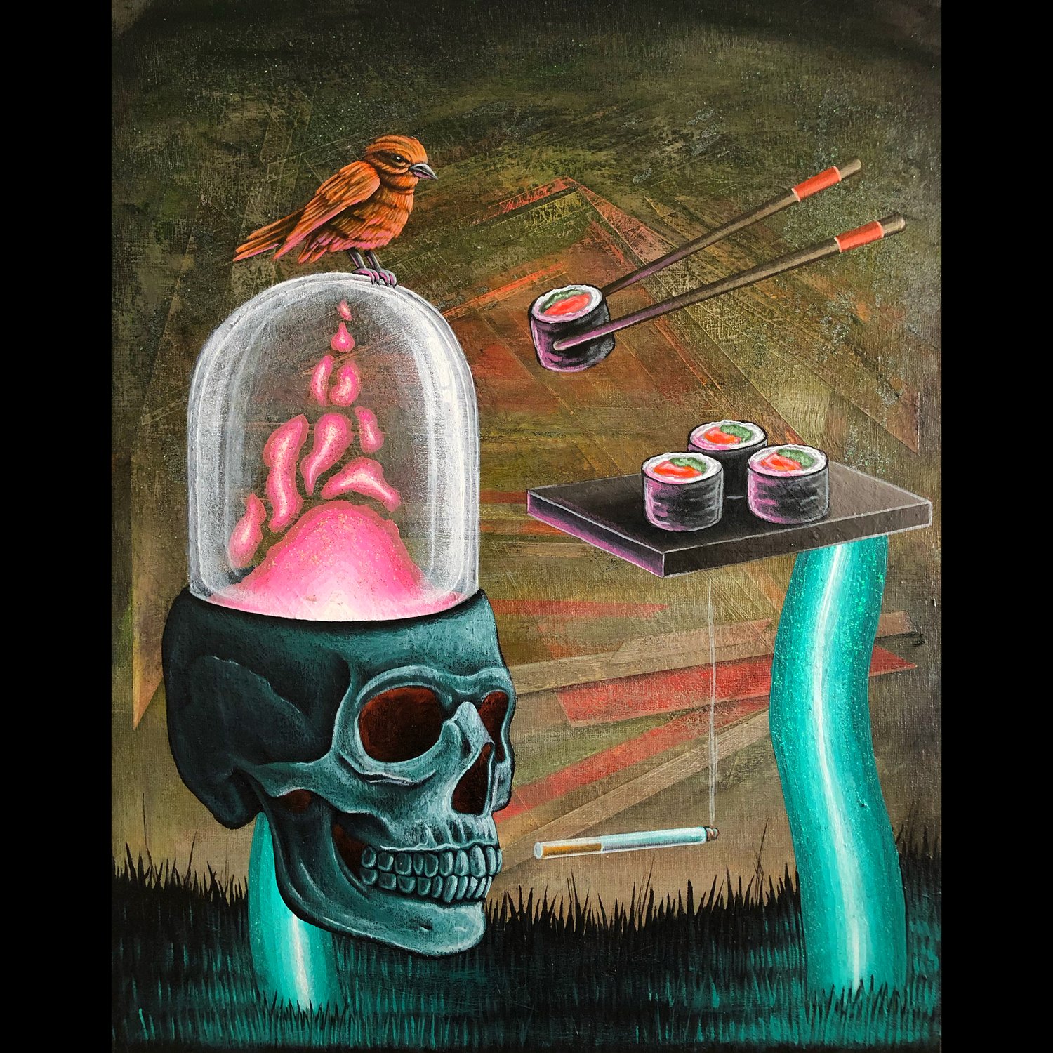 Image of Psychedelic Sushi (Painting)
