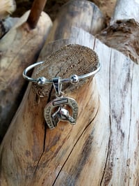 Image 2 of Silver Horse Bracelet 