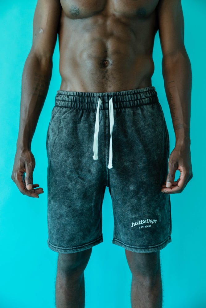 Image of JustBeDope acid wash shorts